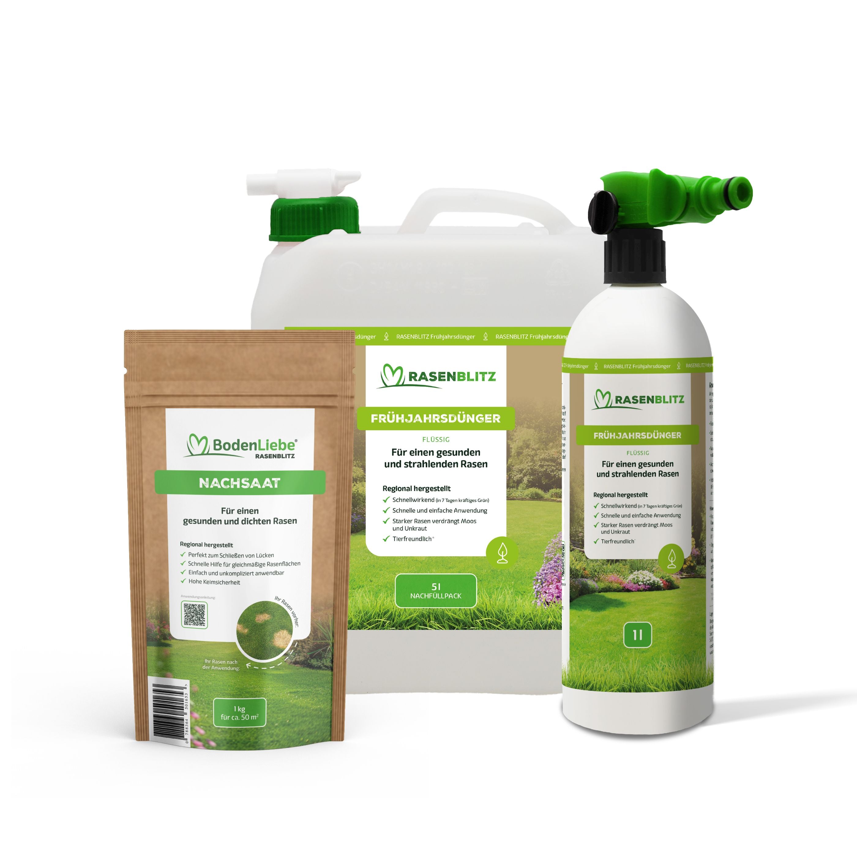 5L für 250-500m²  inkl. Sprühflasche inkl. 1kg NACHSAAT