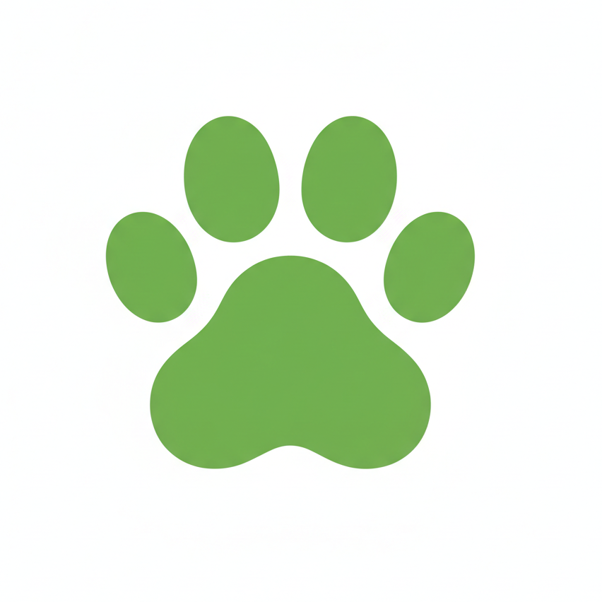 kannst Du mir eine Tierpfote als Icon in 43AC33 Grün erstellen?